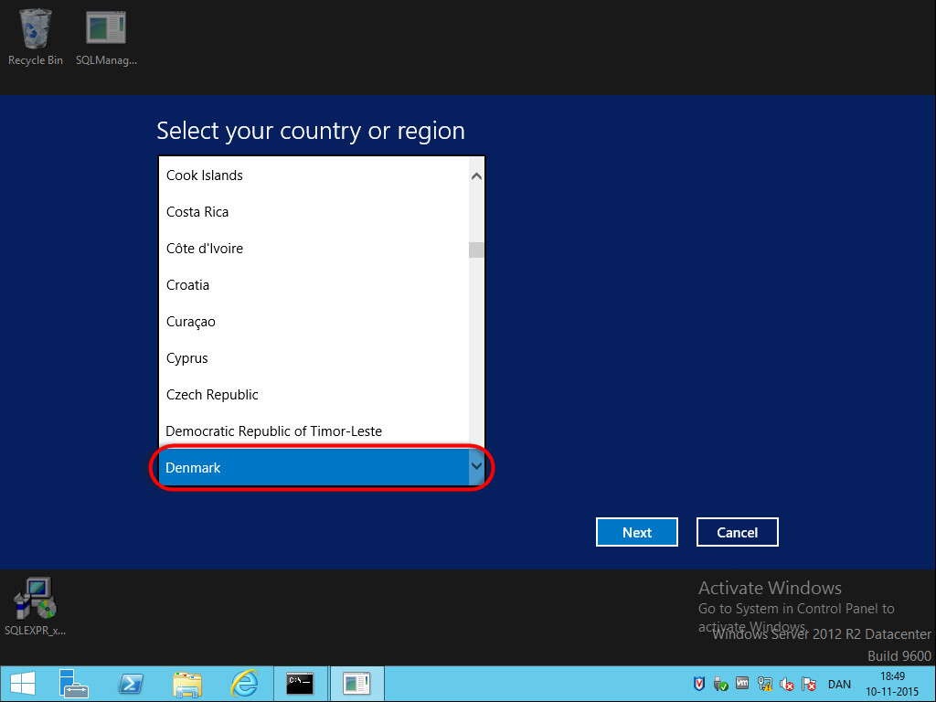activate server 2012 r2 by phone